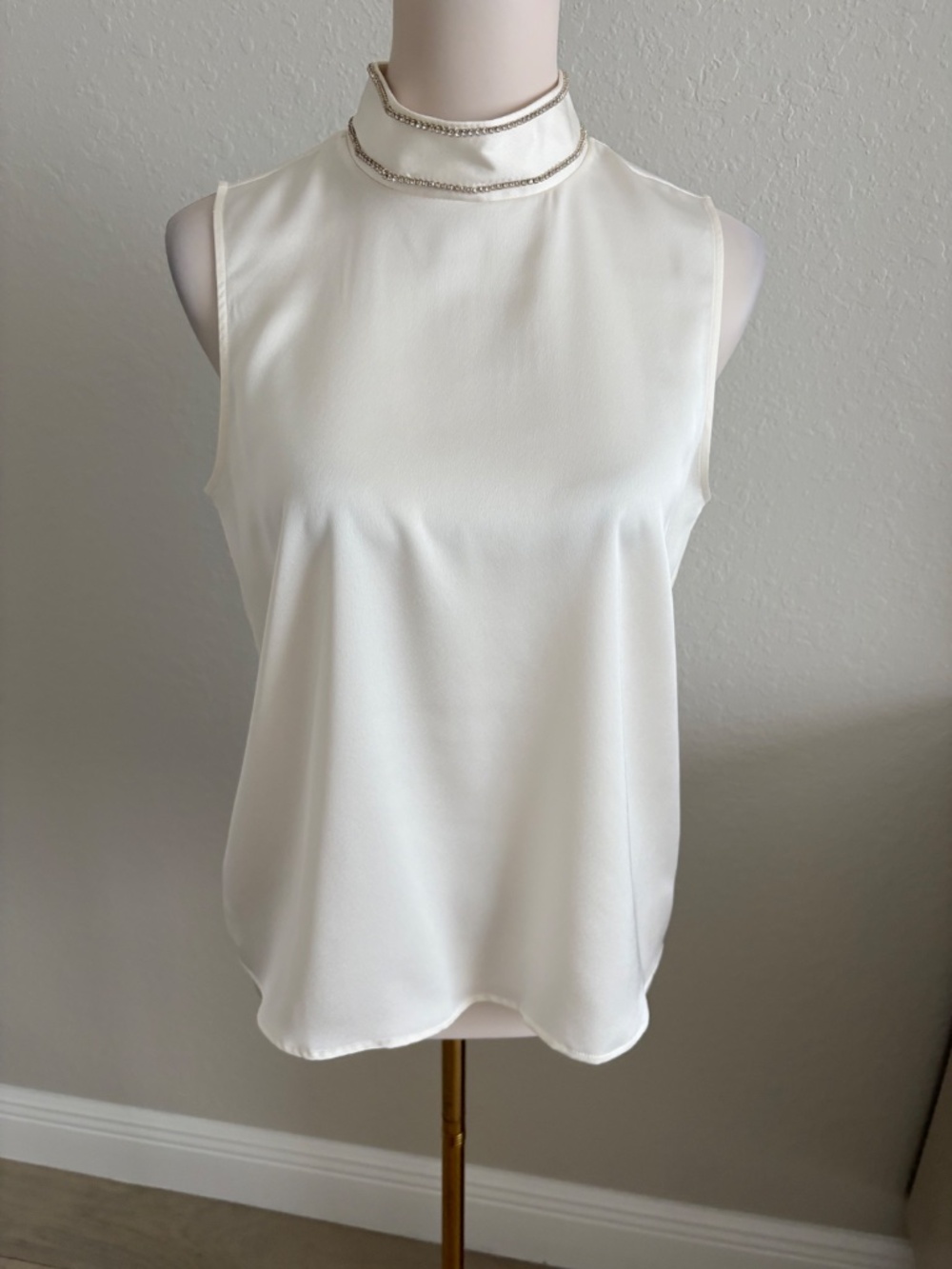NWT Ann Taylor Mockneck Satin Blouse